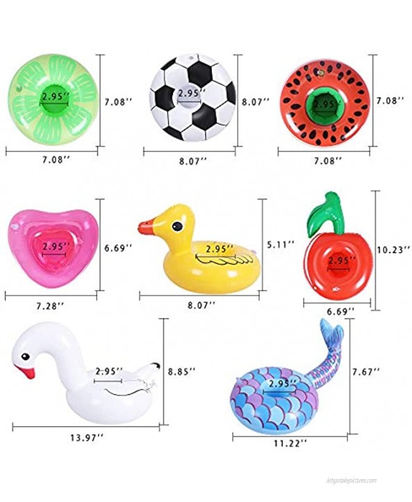 Max Fun 16pcs Inflatable Drink Holders with 1 Inflatable Pump Drink Inflatable Cup for Kids Swimming Pool & Outdoor Water Toys and Pool Party 16PCS