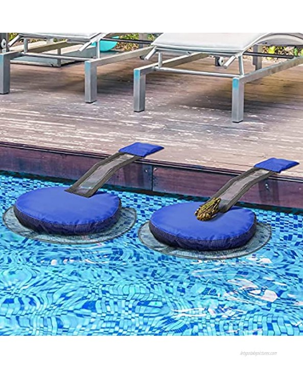 Parentswell 2 Pack Animal Saving Escape Ramp Inflatable Frog Escape Ramp Swimming Pool Accessories Pool Critter Saving Escape Floating Ramp Devices （Blue）