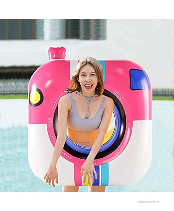 PARENTSWELL Camera Pool Floats 2 Pack 42 Giant Inflatable Pool Floaties Swimming Tubes Lake River Pool Float Summer Water Floating Toys Swim Rings for Adults Kids