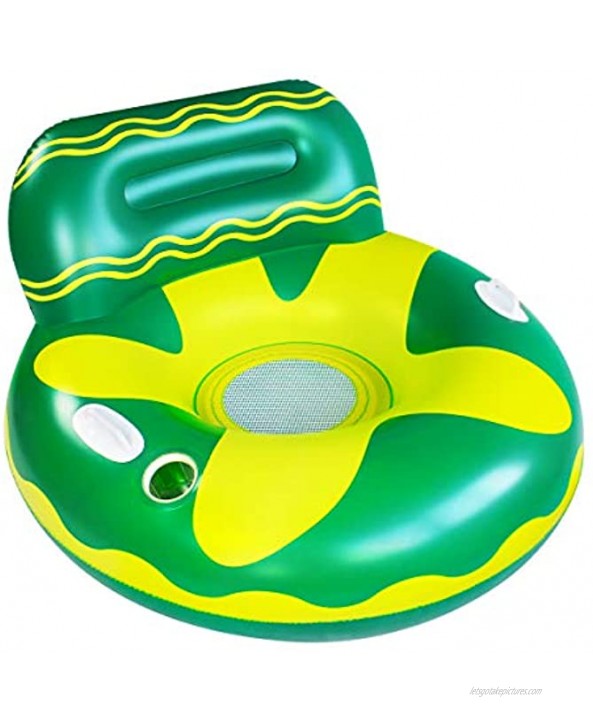 Pool Lounger Float for Adult Float Hammock ,Inflatable Rafts Swimming Pool Air Sofa Floating Chair Bed,with Two Handle and a Big Cup Holder,Great for Chilling in The Pool