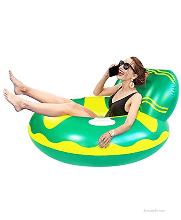 Pool Lounger Float for Adult Float Hammock ,Inflatable Rafts Swimming Pool Air Sofa Floating Chair Bed,with Two Handle and a Big Cup Holder,Great for Chilling in The Pool