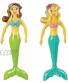 Set of 2 ~ Magical Inflatable Mermaids -36" ~ Party Favor Decoration Aquatic Theme Inflate