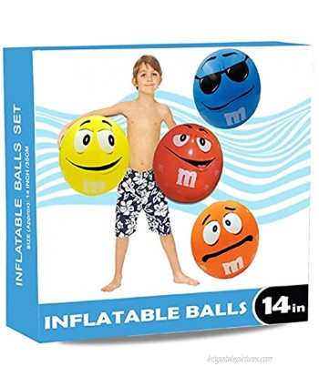 Set of 4 Colorful Inflatable Float Balls Theme Party Supplies Decoration for Summer Birthday Pool Party Indoor Outdoor Water Play Beach Ball