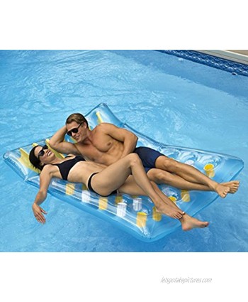 SUN Searcher Saint-Tropez Twin Tanner Inflatable Pool Lounger Mattress for Two People