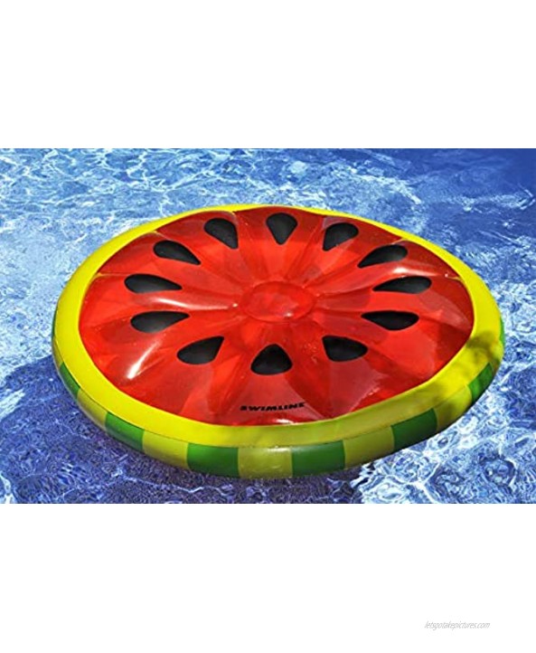 Swimline Watermelon Slice Floating Pool Island Red Green 60'' Diameter