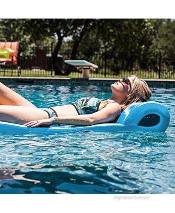 Texas Recreation Ultimate Swimming Foam Pool Floating Mattress Marina Blue 2.25” Thick