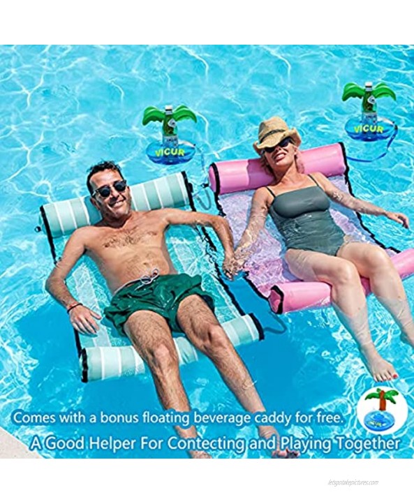 VICUR Premium Inflatable Pool Float Pool Toys Multi-Purpose Pool Hammock Saddle Lounge Chair Hammock Drifter Pool Chair Portable Water Hammock
