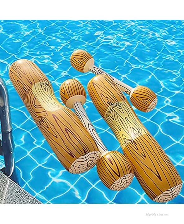 Voiiake Inflatable Floating Row Toys Adults Kids Swimming Pool Party Water Sports Battle Log Rafts Floats Ride Boat Raft