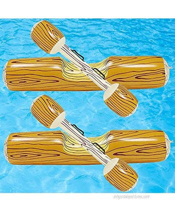 Voiiake Inflatable Floating Row Toys Adults Kids Swimming Pool Party Water Sports Battle Log Rafts Floats Ride Boat Raft