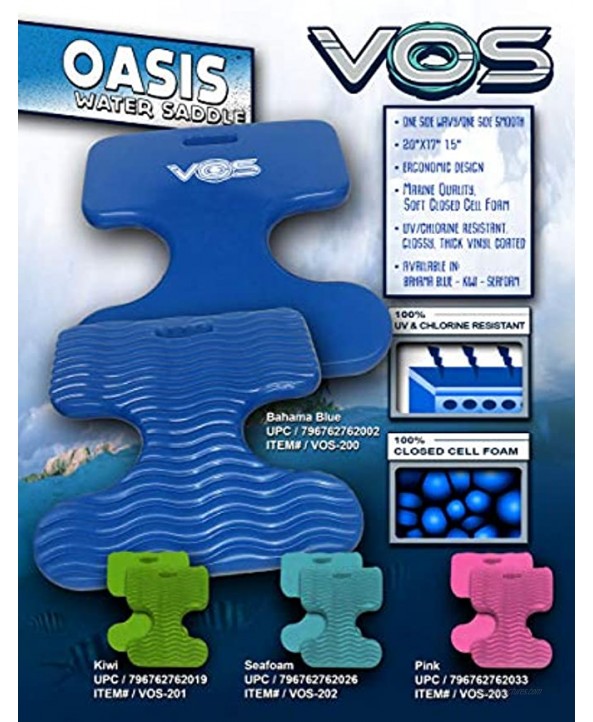 Vos Oasis Water Saddle Floats for Adults and Kids | Ultra Buoyant Double Coated Floating Seats for Pool Beaches Lakes Water Parks Pack of 2