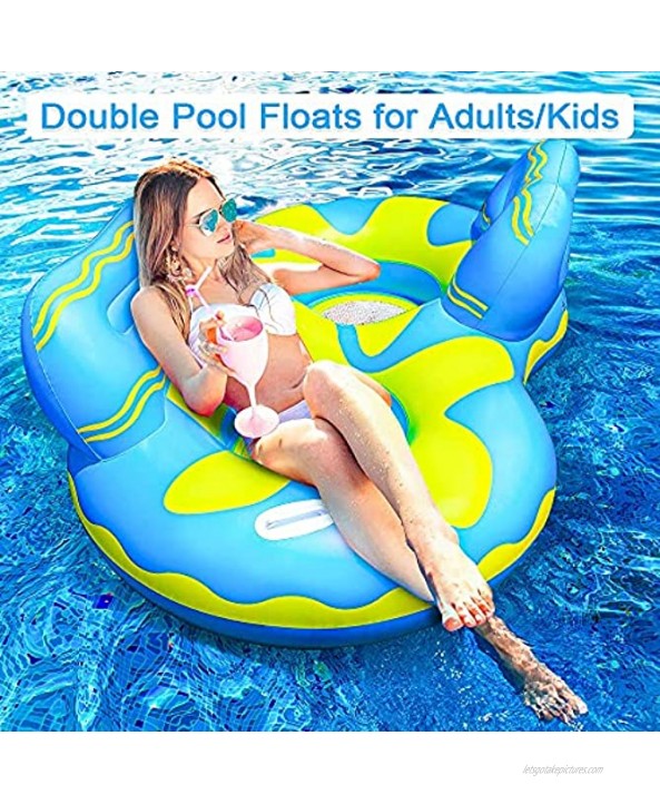 X XBEN Swimming Pool Floats for Adults Large Inflatable Pool Rafts Chair Float Multi-Purpose Floating Lounge Chair Portable Water Hammock Floaties with Mesh Bottom for Adults,Kids