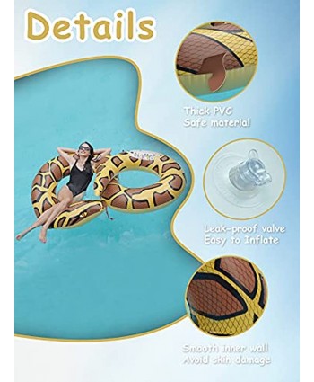 AirMyFun Snake Inflatable Swimming Ring Swim Pool Float Floating Swim Tube Raft Summer Fun Water Beach Toys for Adults