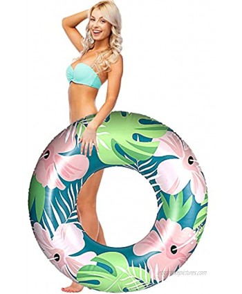BOMPOW Inflatable Pool Floats 35.4 inch Inflatable Swimming Tube Pool Float Tubes for Summer Beach Water Float Party Swimming Pool Ring
