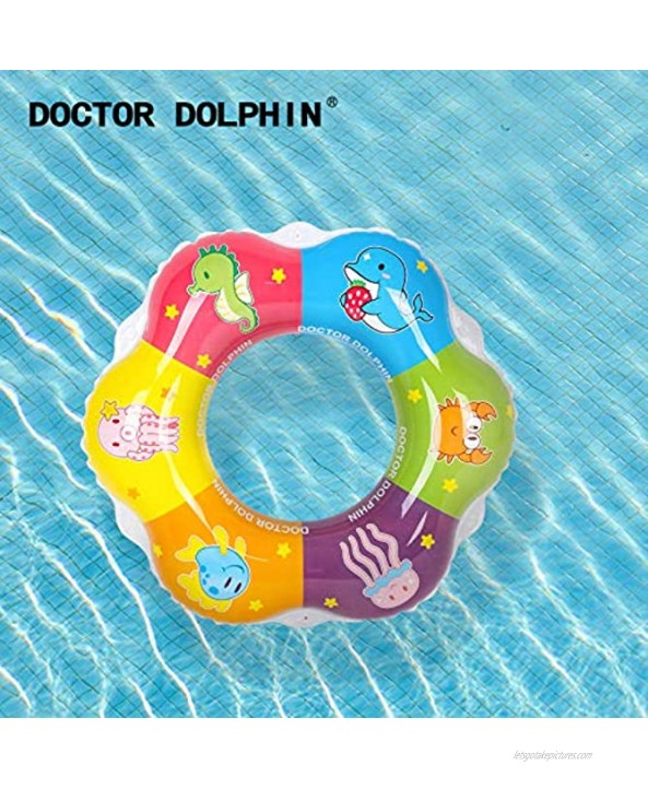 Doctor Dolphin Inflatable Flower Pool Floats Inflatable Pool Lounge Raft Petal Swim Rings Summer Beach Toys for Adults & Kids