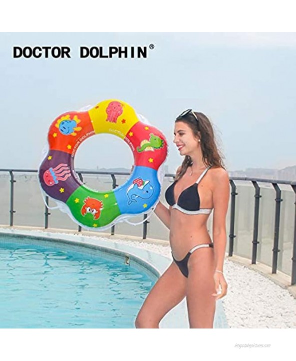 Doctor Dolphin Inflatable Flower Pool Floats Inflatable Pool Lounge Raft Petal Swim Rings Summer Beach Toys for Adults & Kids