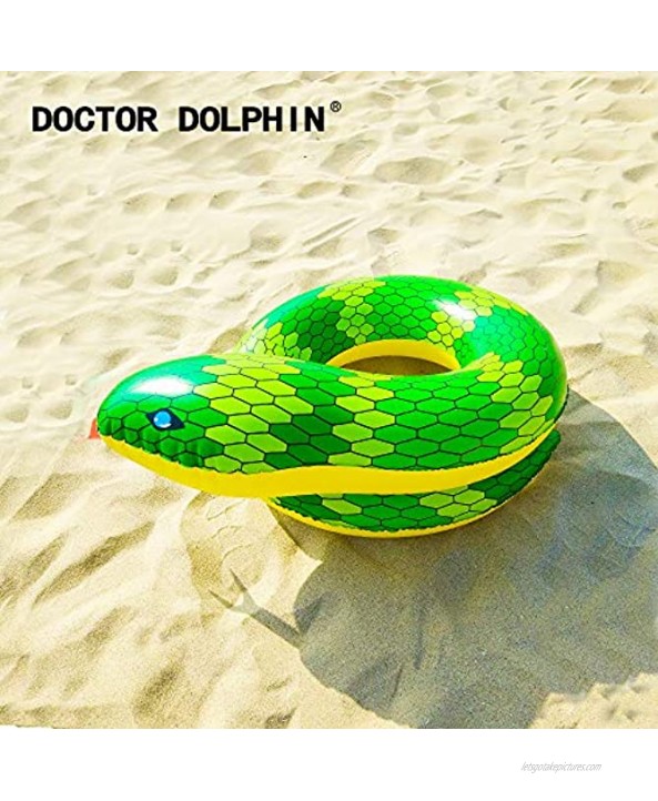 doctor dolphin Inflatable Pool Floats for Kids Adults Floaties for The Pool Outdoor & Indoor Accessories Decoration for Party & Room Green