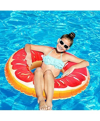 FUN LITTLE TOYS Fruit Pool Floats 32.2” 3 Pack Pool Toys Kids Adults Inflatable Pool Floats Summer Beach Float Swim Tubes Swimming Pool Party Supplies