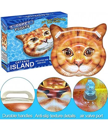 Giant Inflatable Pool Floats Cat Pool Floaties for Adults Kids Ride-On Pool Toys with Handles Swimming Pool Rafts Lounge Tube Beach Toys Water Slide Summer Water Fun55x 51 in