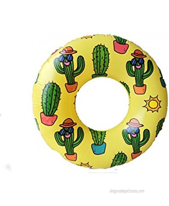 Inflatable 32" Cactus Pool Tube Float for Children Swimming Ring for Adults Summer Funny Pool Party Toys for Teens