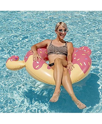 Inflatable Donuts Pool Floats Tubes for Kids Swimming Rings for Kids Cat Pool Toys Pool Floats Ring Toys with Repair Patch Beach Water Toys for Kids Adults