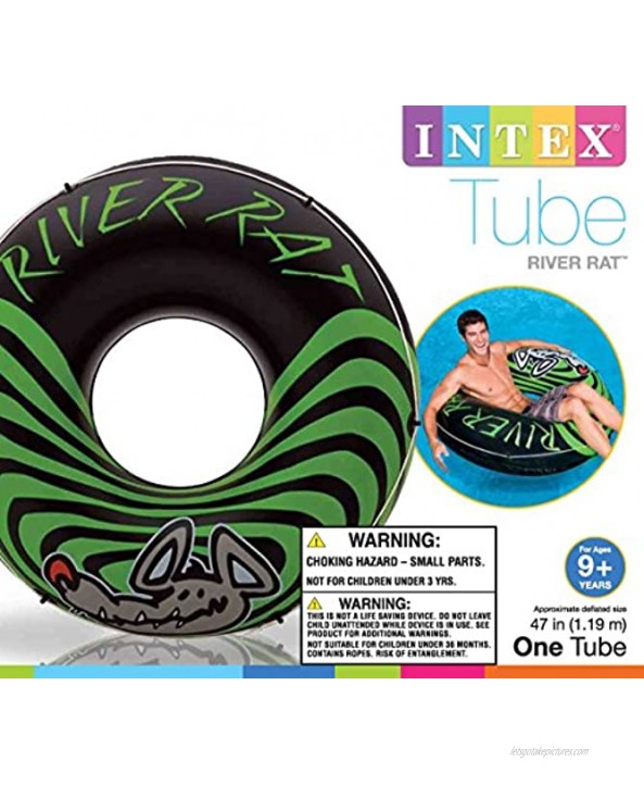 Intex 18-Pack River Rat 48 Inflatable Tubes for Lake Pool River | 18 x 68209E