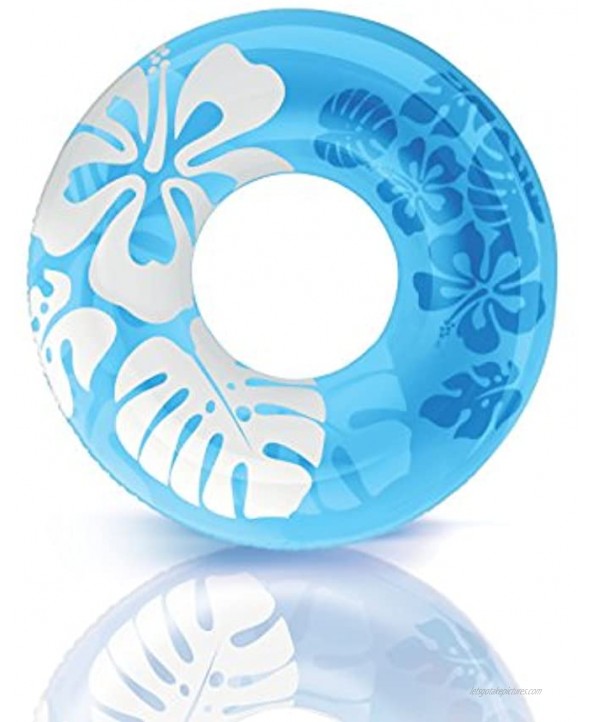 Intex 36 Inch Transparent Inflatable Round Swimming Pool Ring Float 2 Pack