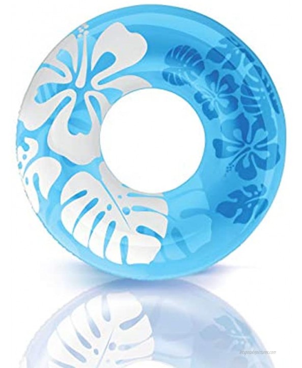 Intex Colorful Transparent Inflatable Swimming Pool Tube Raft 6 Pack | 59251EP