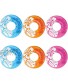 Intex Colorful Transparent Inflatable Swimming Pool Tube Raft 6 Pack | 59251EP