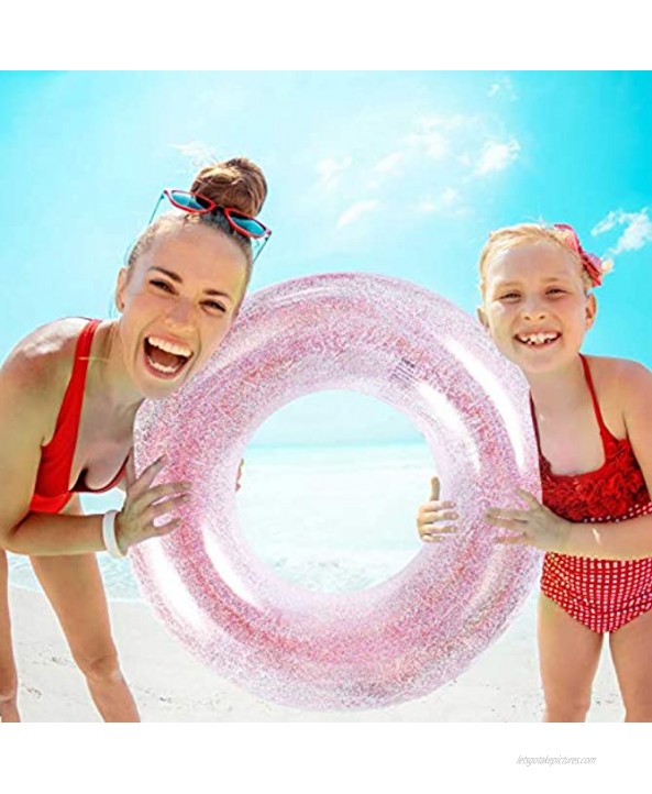 Pool Float Inflatable Pool Float Tubes Swim Pool Ring Swimming Pool Float Toys for Adults Kids Vinyl Water Tube Fun Pool Toys for Beach Lake Party Vacation