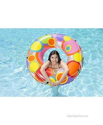 Poolmaster 48-Inch Swimming Pool Tube Float Bright Circles
