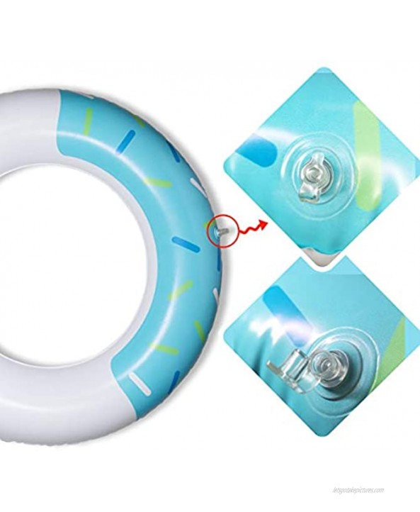 QUN FENG Pool Float Swim Ring Inflatable Pool Swimming Rounge Pool Float for Adults and Kids 8+ Years up Pool Floaties Outdoor Summer Panda Blue