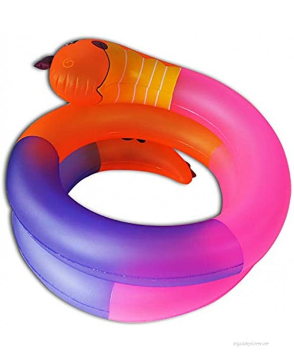 Snake Swim Ring Inflatable Pool Float for Adults Kids Summer Outdoor Beach Swimming Pool Party Stuffed Floating Animal Snake for Garden Farm Pool Props