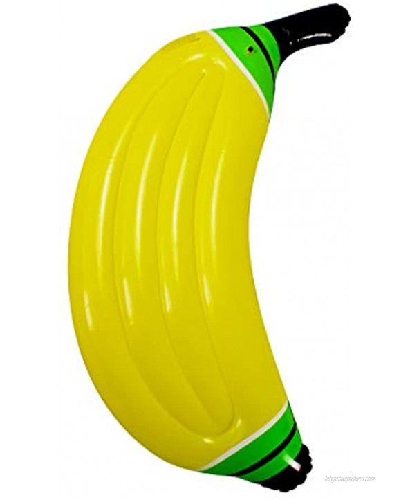 SUNSHINEMALL Inflatable Pool Float Banana Shape Swim Ring Air Chamber Water Tube Pool Raft Extra Thick Pool Toy Safty Pool Accessories for Kids Adult170x150x23cm