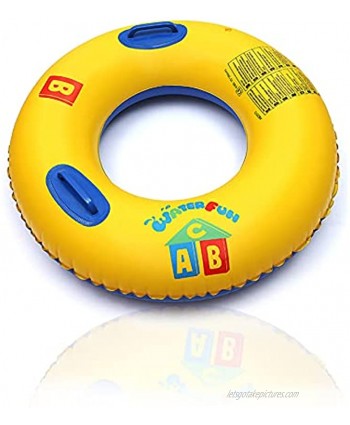 WKHS 29.5'' Inflatable Pool Floats for Adults Kids Safety Swim Tubes Rings with Handle Swimming Pool Float Rings for Summer Beach Outdoor Water Toys Pool Party Supplies