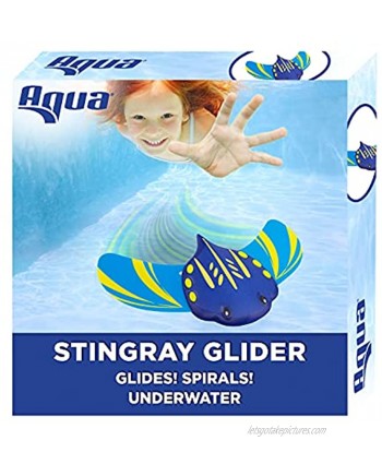 AQUA Stingray Underwater Glider Swimming Pool Toy Self-Propelled Adjustable Fins Travels up to 60 Feet Dive and Retrieve Pool Toy