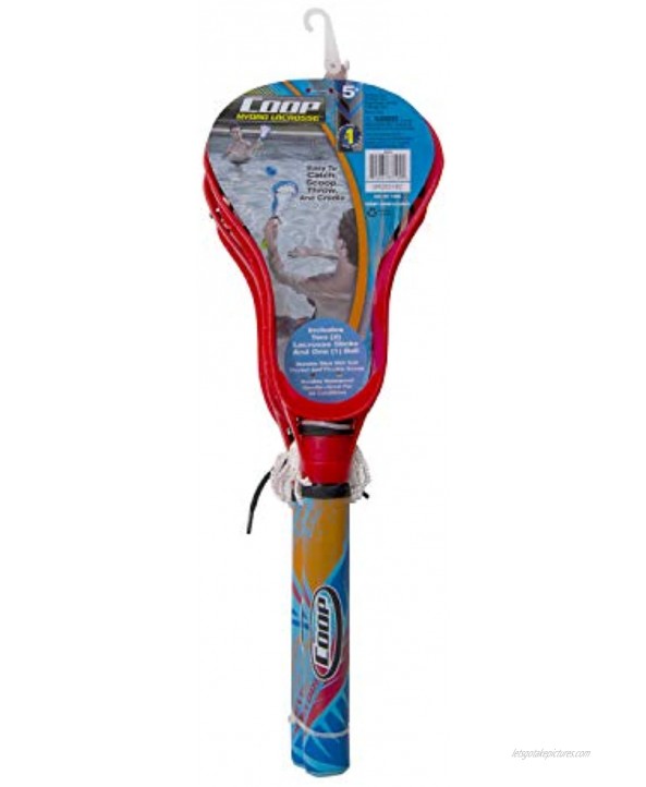 COOP Hydro Lacrosse Game Set Outdoor Pool Toy for Kids and Adults Odyssey Red 6046774