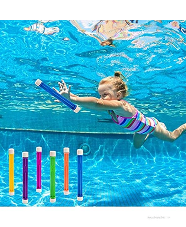 FULLSEXY Underwater Swimming Pool Diving Rings Diving Sticks Toys for Kids Gift Set Training Dive Rings Sticks Toys for Learning to Swim A1