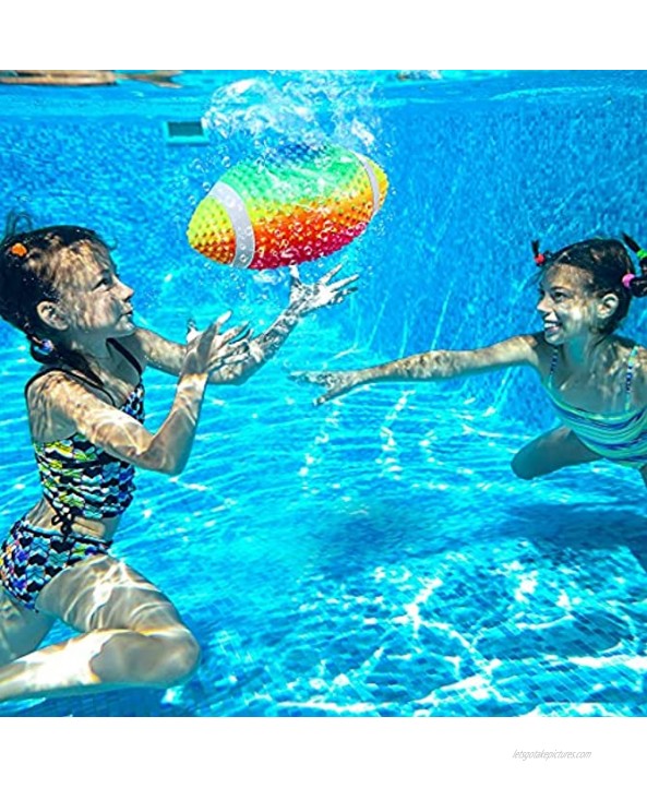 Hiboom Swimming Pool Football Underwater Waterproof Toy Football for Under Water Passing Dribbling Play Diving Ball Games for Teens Adults Fills with Water or Air