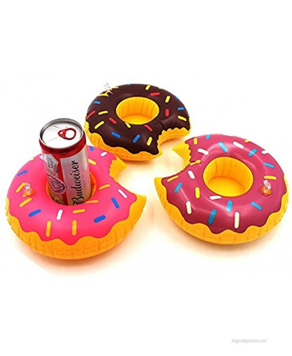 Inflatable Drink Holders Drink Floats Inflatable Cup Coasters for Pool Party and Kids Bath Toys 12 Pack 12 Pattern