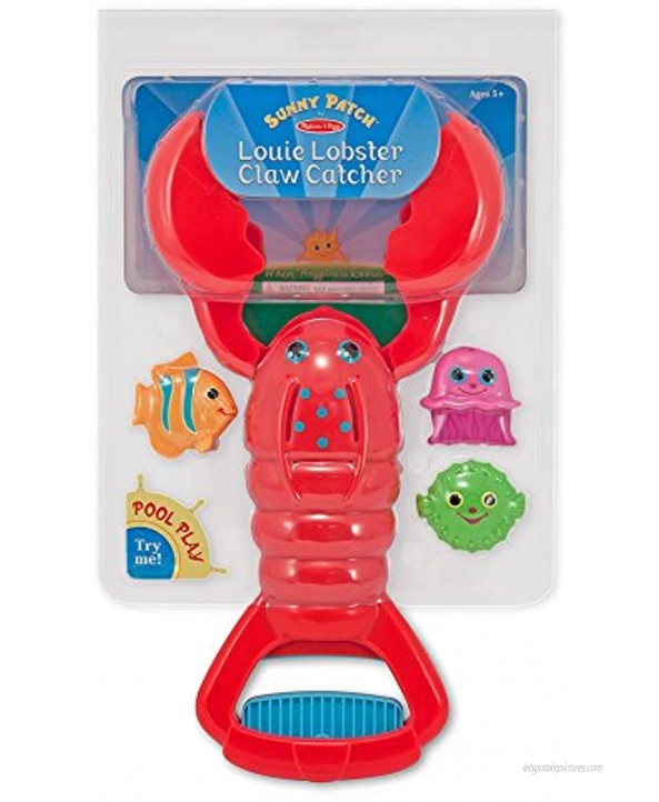 Melissa & Doug Sunny Patch Louie Lobster Claw Catcher Grab-and-Squeeze Pool Toy
