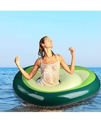 MorTime Inflatable Avocado Pool Float Floatie with Ball Water Summer Beach Swimming Floaty Party Toys for Adults Kids