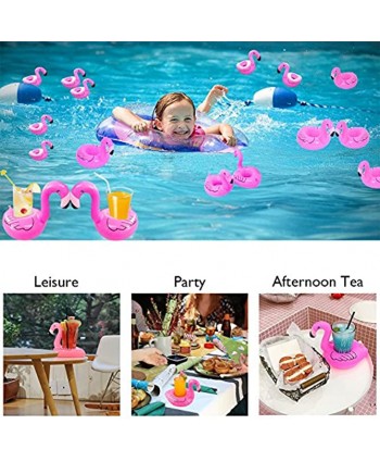 PETUOL 36 Packs Inflatable Drink Holders Drink Floats Inflatable Supplies for Kids Bath Toys Flamingos Cup Holders for Bachelorette Party and Birthday Party and Anniversaries