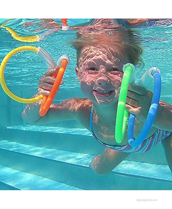 Pool Diving Toys Variety Water Diving Ring Numbered Dive Stick Durable Swim Pool Dive Toys Easy Retrieval Sinking Diving Stick Swimming Dive Toy with Storage Bag Pool Toy for Kids Girls Boy 39 Piece