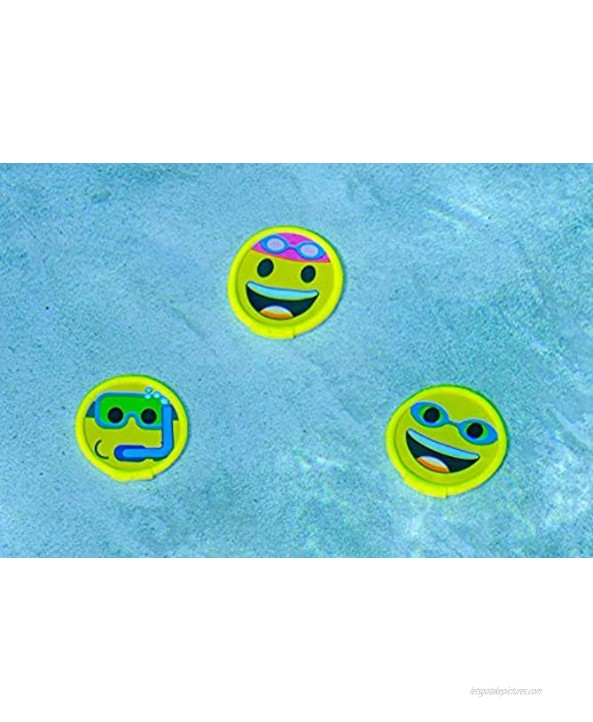 Poolmaster Three Pack Emoji Swimming Pool Dive Toy