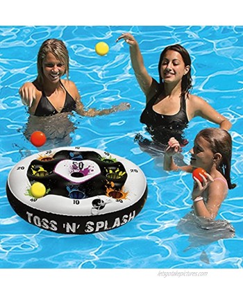 Poolmaster Toss 'N' Splash Inflatable Floating Game for Swimming Pools Lawns Decks