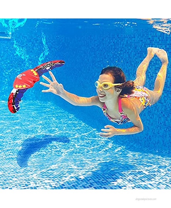 Swimming Pool Fish Toy Stingray Torpedo Underwater Glider Self-Propelled Pool Rocket Travels Underwater Dive Pool Toy for Kids and Adults
