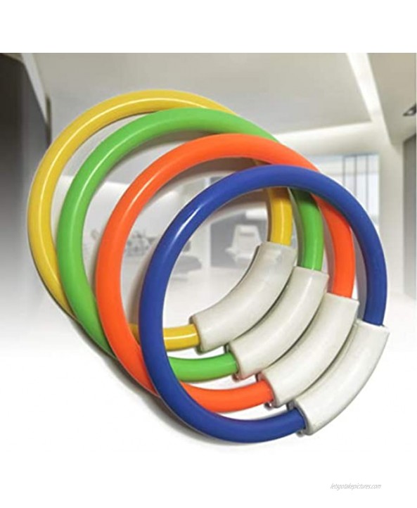 Toyvian 4pcs Colorful Diving Rings Underwater Fun Swimming Pool Training Accessory Diving Ring Learning Toy Grab Toy for Children Kids