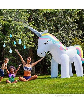 5.3 ft High Unicorn Sprinkler Inflatable Water Toys for Outside with Packing Box,PenBan Kids Water Sprinklers for Backyard,Fun Sprinkler for Kids Unicorn Sprinkler