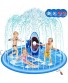 70" Larger Splash Pad Inflatable Shark Water Play Mat with Sandbags Fun Games Kids Sprinklers for Learning Baby Shallow Kiddie Pool for Backyard Garden Outdoor Party Water Toys Gifts for Toddlers