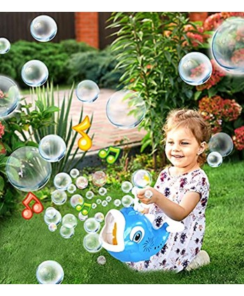 Bubble Machine Fish Bubble Blower 1000+ Bubbles Per Minute Automatic Bubble Machine for Kids Toddlers Boys Girls Indoor Outdoor Toys Cute Bubble Maker